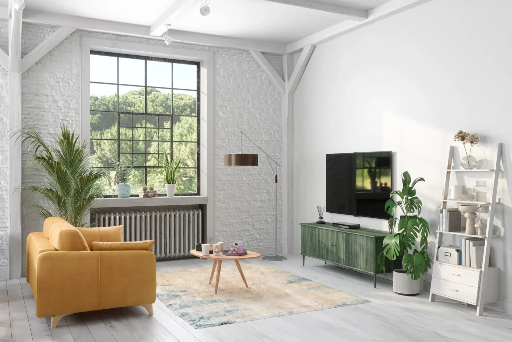 Image of a living room with a TV